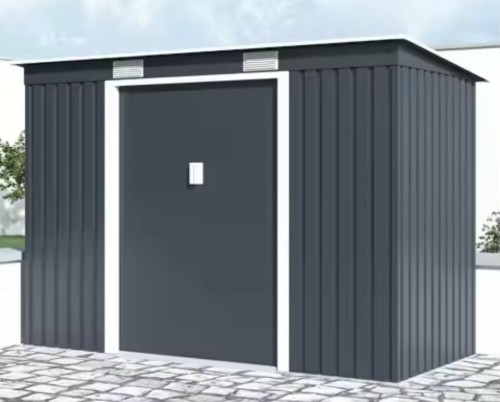 duży domek na działkę metalowy do ogrodu na narzędzia