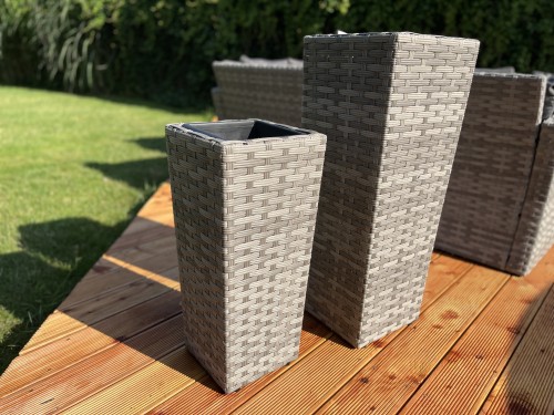 komplet 2 donic do ogrodu domu na taras z technorattanu