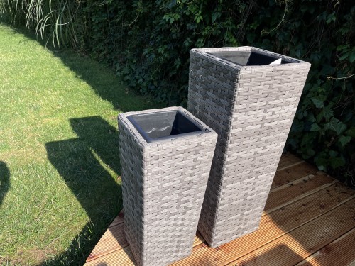 komplet 2 donic do ogrodu domu na taras z technorattanu